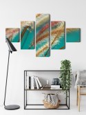 Obraz Wieloczęściowy Rośliny W Skali Makro Canvas Naturalny 150x90 LBS-3692-NC150-90_1X30-90_2X30-60_2X30-30