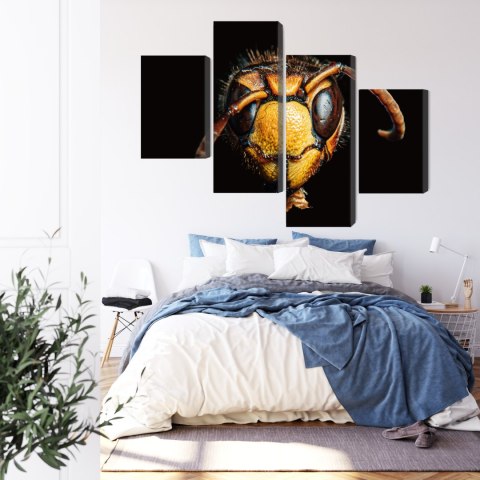 Obraz Wieloczęściowy Szerszeń W Skali Makro Canvas 160x100 LBS-3871-C160-100_2X40-100_2X40-60