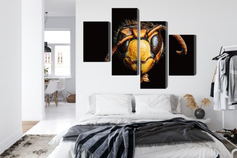 Obraz Wieloczęściowy Szerszeń W Skali Makro Canvas 160x100 LBS-3871-C160-100_2X40-100_2X40-60