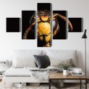Obraz Wieloczęściowy Szerszeń W Skali Makro Canvas 200x120 LBS-3872-C200-120_1X40-120_2X40-80_2X40-40