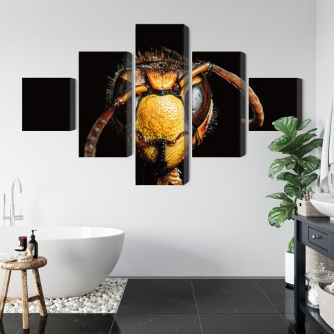 Obraz Wieloczęściowy Szerszeń W Skali Makro Canvas Naturalny 150x90 LBS-3872-NC150-90_1X30-90_2X30-60_2X30-30