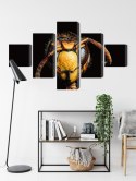 Obraz Wieloczęściowy Szerszeń W Skali Makro Canvas Naturalny 150x90 LBS-3872-NC150-90_1X30-90_2X30-60_2X30-30
