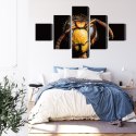 Obraz Wieloczęściowy Szerszeń W Skali Makro Canvas Naturalny 200x120 LBS-3872-NC200-120_1X40-120_2X40-80_2X40-40