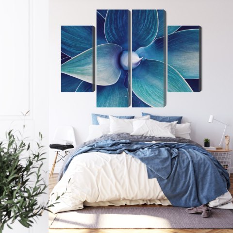 Obraz Wieloczęściowy Widok Z Góry Rośliny W Skali Makro Canvas 200x150 LBS-3880-C200-150_2X50-150_2X50-100