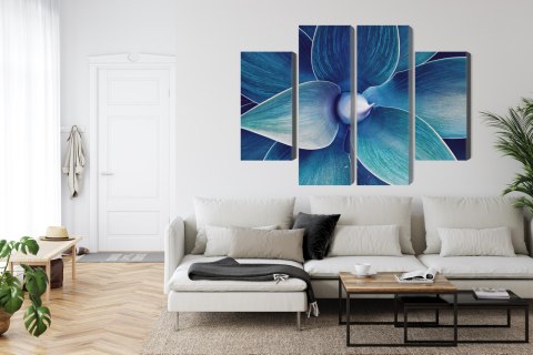 Obraz Wieloczęściowy Widok Z Góry Rośliny W Skali Makro Canvas Naturalny 120x90 LBS-3880-NC120-90_2X30-90_2X30-60