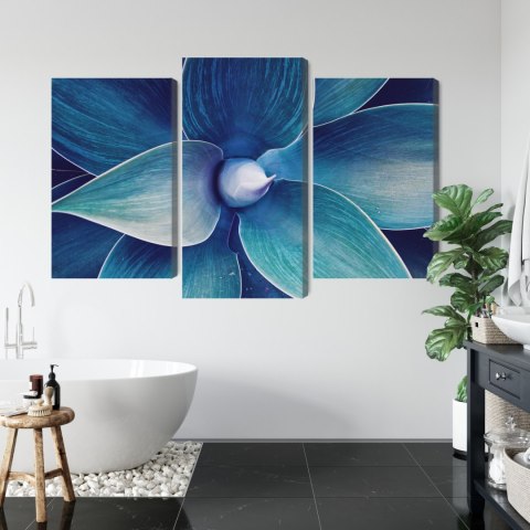 Obraz Wieloczęściowy Widok Z Góry Rośliny W Skali Makro Canvas Naturalny 150x100 LBS-3879-NC150-100_1X50-100_2X50-75