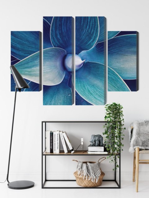 Obraz Wieloczęściowy Widok Z Góry Rośliny W Skali Makro Canvas Naturalny 160x120 LBS-3880-NC160-120_2X40-120_2X40-80