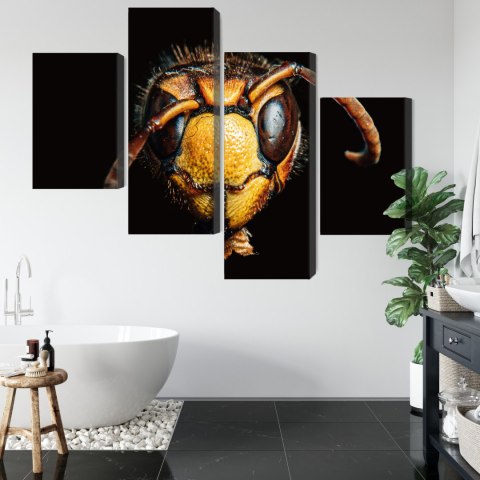 Obraz Wieloczęściowy Szerszeń W Skali Makro Canvas Naturalny 160x100 LBS-3871-NC160-100_2X40-100_2X40-60