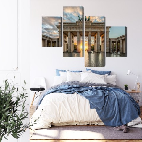 Obraz Wieloczęściowy Brama Brandenburska W Berlinie Canvas 160x100 LBS-2749-C160-100_2X40-100_2X40-60