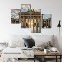 Obraz Wieloczęściowy Brama Brandenburska W Berlinie Canvas 240x150 LBS-2749-C240-150_2X60-150_2X60-90
