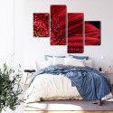 Obraz Wieloczęściowy Płatki Kwiatów W Skali Makro Canvas 240x150 LBS-3851-C240-150_2X60-150_2X60-90