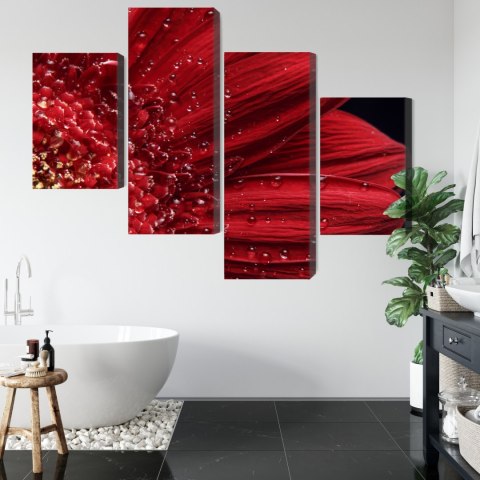 Obraz Wieloczęściowy Płatki Kwiatów W Skali Makro Canvas Naturalny 120x75 LBS-3851-NC120-75_2X30-75_2X30-45