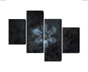 Obraz Wieloczęściowy Płatek Śniegu W Makroskali 3D Canvas 240x150 LBS-3836-C240-150_2X60-150_2X60-90