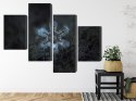Obraz Wieloczęściowy Płatek Śniegu W Makroskali 3D Canvas 240x150 LBS-3836-C240-150_2X60-150_2X60-90