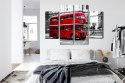 Obraz Wieloczęściowy Autobus Piętrowy W Londynie Canvas 120x90 LBS-2190-C120-90_2X30-90_2X30-60