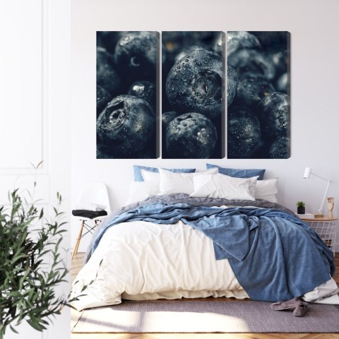 Obraz Wieloczęściowy Jagody Z Bliska 3D Canvas Naturalny 180x120 LBS-3838-NC180-120_3X60-120