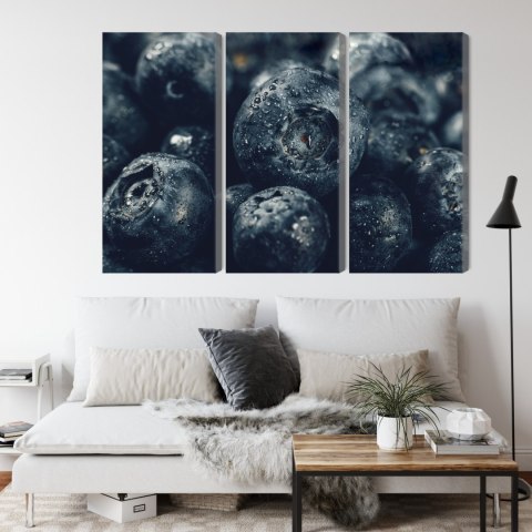 Obraz Wieloczęściowy Jagody Z Bliska 3D Canvas Naturalny 180x120 LBS-3838-NC180-120_3X60-120