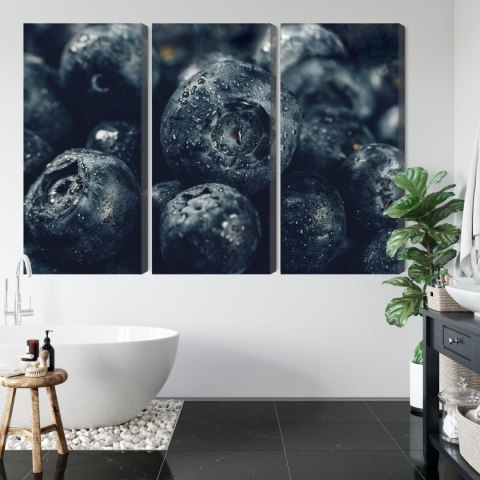 Obraz Wieloczęściowy Jagody Z Bliska 3D Canvas Naturalny 180x120 LBS-3838-NC180-120_3X60-120