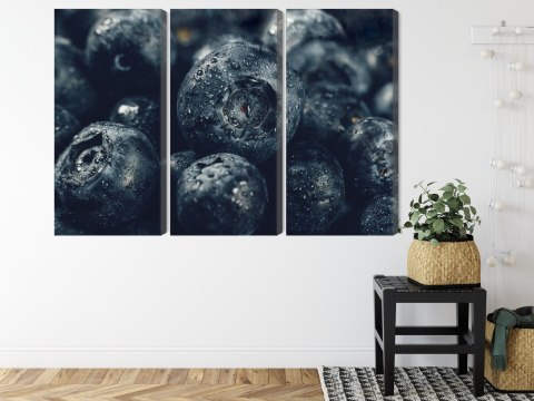 Obraz Wieloczęściowy Jagody Z Bliska 3D Canvas Naturalny 180x120 LBS-3838-NC180-120_3X60-120