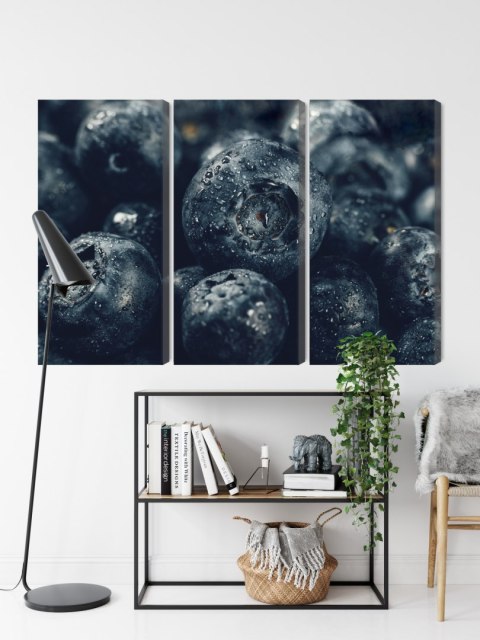 Obraz Wieloczęściowy Jagody Z Bliska 3D Canvas Naturalny 180x120 LBS-3838-NC180-120_3X60-120