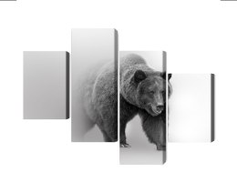 Obraz Wieloczęściowy Niedźwiedź We Mgle 3D Canvas 160x100 LBS-4686-C160-100_2X40-100_2X40-60