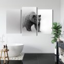 Obraz Wieloczęściowy Niedźwiedź We Mgle 3D Canvas 180x120 LBS-4684-C180-120_1X60-120_2X60-90