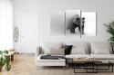 Obraz Wieloczęściowy Niedźwiedź We Mgle 3D Canvas Naturalny 150x100 LBS-4684-NC150-100_1X50-100_2X50-75