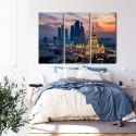 Obraz Wieloczęściowy Widok Z Lotu Ptaka Na Panoramę Moskwy Canvas Naturalny 180x120 LBS-2844-NC180-120_3X60-120