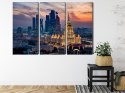 Obraz Wieloczęściowy Widok Z Lotu Ptaka Na Panoramę Moskwy Canvas Naturalny 180x120 LBS-2844-NC180-120_3X60-120