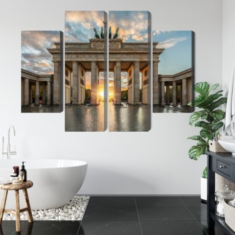 Obraz Wieloczęściowy Brama Brandenburska W Berlinie Canvas 120x90 LBS-2748-C120-90_2X30-90_2X30-60