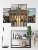 Obraz Wieloczęściowy Brama Brandenburska W Berlinie Canvas 120x90 LBS-2748-C120-90_2X30-90_2X30-60