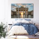 Obraz Wieloczęściowy Brama Brandenburska W Berlinie Canvas 180x120 LBS-2746-C180-120_3X60-120