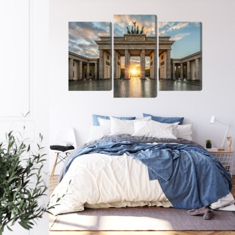 Obraz Wieloczęściowy Brama Brandenburska W Berlinie Canvas 180x120 LBS-2747-C180-120_1X60-120_2X60-90