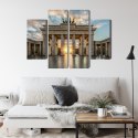 Obraz Wieloczęściowy Brama Brandenburska W Berlinie Canvas 200x150 LBS-2748-C200-150_2X50-150_2X50-100