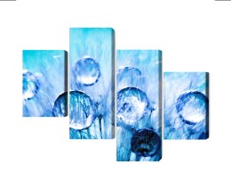 Obraz Wieloczęściowy Krople Rosy Na Nasionach Mniszka Lekarskiego W Skali Makro Canvas Naturalny 120x75 LBS-3706-NC120-75_2X30-