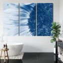 Obraz Wieloczęściowy Niebieski Słonecznik W Skali Makro Canvas Naturalny 120x80 LBS-3908-NC120-80_3X40-80