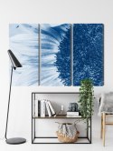 Obraz Wieloczęściowy Niebieski Słonecznik W Skali Makro Canvas Naturalny 120x80 LBS-3908-NC120-80_3X40-80