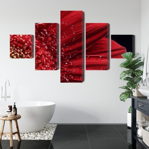Obraz Wieloczęściowy Płatki Kwiatów W Skali Makro Canvas 150x90 LBS-3852-C150-90_1X30-90_2X30-60_2X30-30