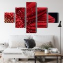 Obraz Wieloczęściowy Płatki Kwiatów W Skali Makro Canvas Naturalny 150x90 LBS-3852-NC150-90_1X30-90_2X30-60_2X30-30