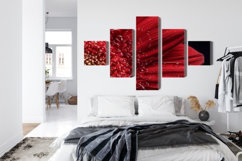 Obraz Wieloczęściowy Płatki Kwiatów W Skali Makro Canvas Naturalny 150x90 LBS-3852-NC150-90_1X30-90_2X30-60_2X30-30