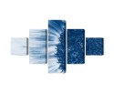 Obraz Wieloczęściowy Niebieski Słonecznik W Skali Makro Canvas 200x120 LBS-3912-C200-120_1X40-120_2X40-80_2X40-40
