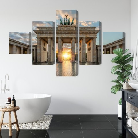 Obraz Wieloczęściowy Brama Brandenburska W Berlinie Canvas 150x90 LBS-2750-C150-90_1X30-90_2X30-60_2X30-30