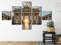 Obraz Wieloczęściowy Brama Brandenburska W Berlinie Canvas 250x150 LBS-2750-C250-150_1X50-150_2X50-100_2X50-50
