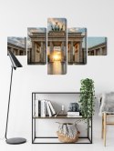 Obraz Wieloczęściowy Brama Brandenburska W Berlinie Canvas 250x150 LBS-2750-C250-150_1X50-150_2X50-100_2X50-50