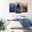 Obraz Wieloczęściowy Widok Z Lotu Ptaka Na Panoramę Moskwy Canvas Naturalny 180x120 LBS-2845-NC180-120_1X60-120_2X60-90