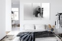 Obraz Wieloczęściowy Niedźwiedź We Mgle 3D Canvas 150x100 LBS-4683-C150-100_3X50-100
