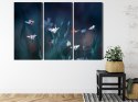 Obraz Wieloczęściowy Biedronki I Polne Kwiaty W Skali Makro Canvas Naturalny 120x80 LBS-3943-NC120-80_3X40-80
