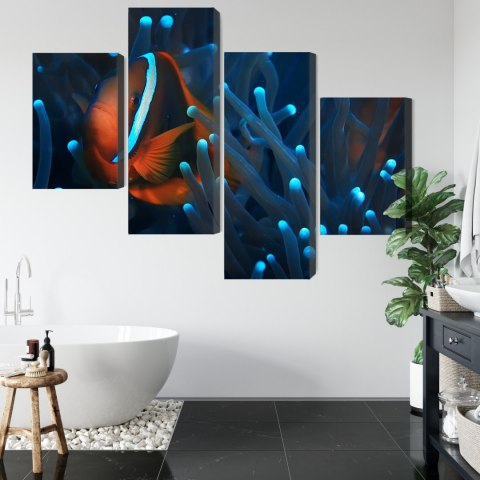 Obraz Wieloczęściowy Błazenek W Anemonie 3D Canvas 240x150 LBS-3666-C240-150_2X60-150_2X60-90
