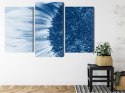 Obraz Wieloczęściowy Niebieski Słonecznik W Skali Makro Canvas Naturalny 120x80 LBS-3909-NC120-80_1X40-80_2X40-60
