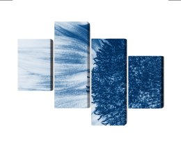 Obraz Wieloczęściowy Niebieski Słonecznik W Skali Makro Canvas Naturalny 240x150 LBS-3911-NC240-150_2X60-150_2X60-90